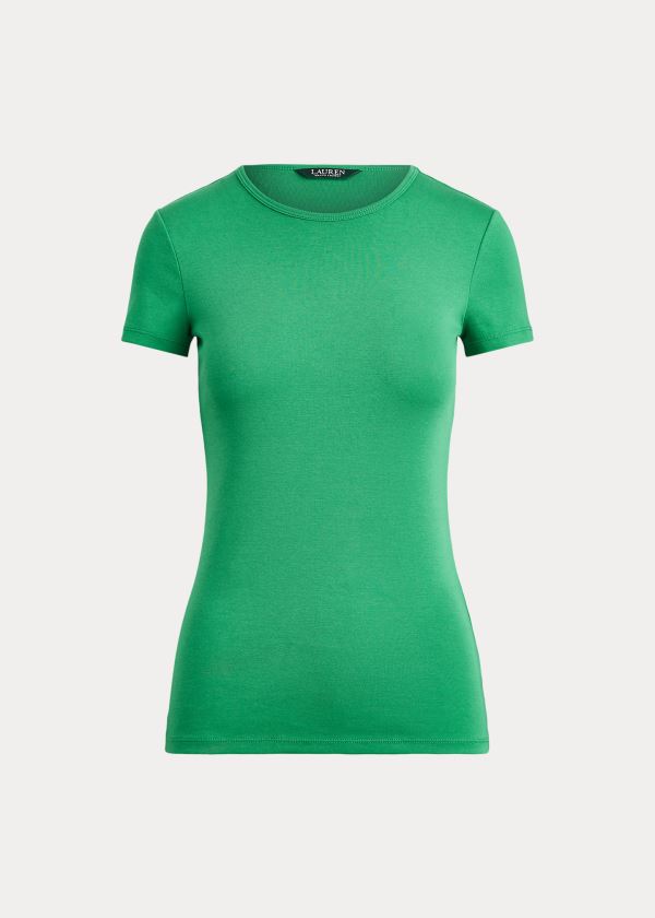 Ralph Lauren Cotton-Blend T Shirt Dame Danmark (HNZRP3547)